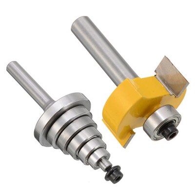 7Pcs 1/4 Inch Shank Carbide Steel Rabbet Router Bit Milling