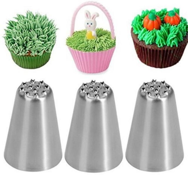 1PC Hot Grass Cream Icing Nozzles Stainless Steel Pastry Fur