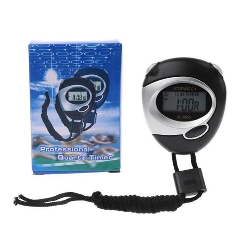 Sports Stopwatch Counter Timer Chronograph LCD Digital Handh