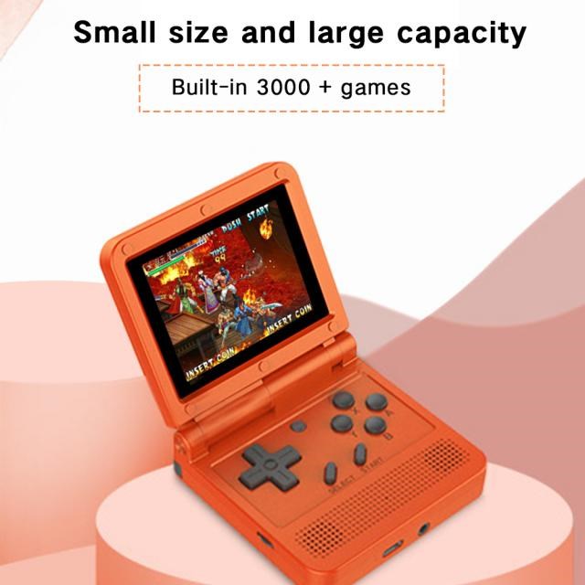 V90 3 Inch Ips Screen Handheld Game Console Dual Open System