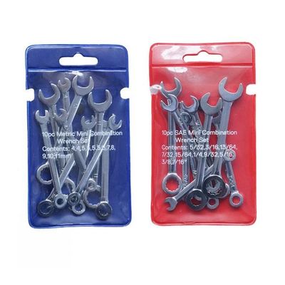 10pcs 4-11mm Portable Mini Metric/British Wrench Set Dual-pu