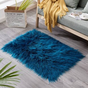Gradient Color Anti-slip Fluffy Area Rug Living Room Carpet