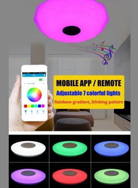 Modern RGB LED Ceiling Lights Home Lighting APP Bluetooth Mu