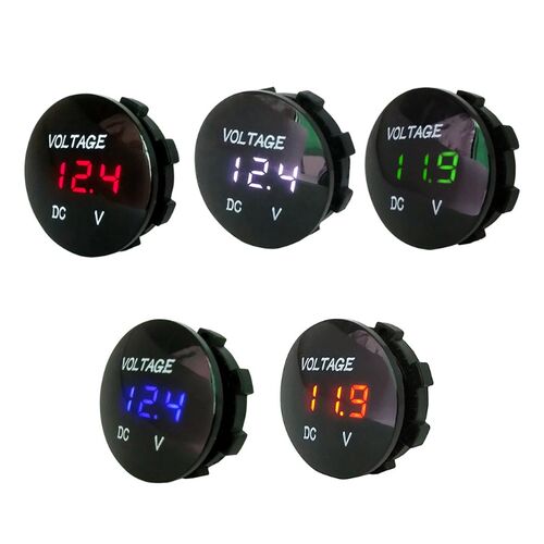 Car Motorcycle DC5V-48V LED Panel Digital Voltage Meter Disp