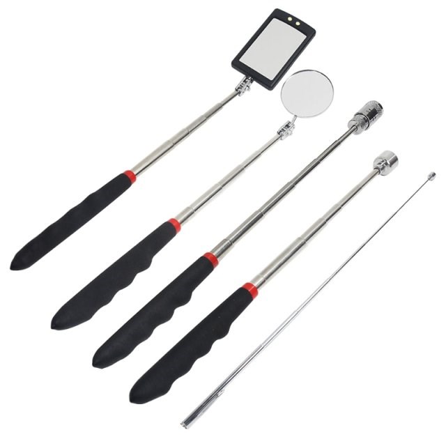 7XEA Telescoping Adjustable Rectangular Mirror 5pcs 360 Swiv