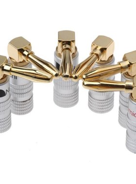 YT 20PCS Angle Speaker Banana Plug Adapter Wire Connector 24