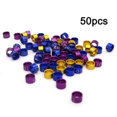 50Pcs Pigeon Bands Bird 5mm Foot Ring Species Identify Train