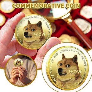 Gold/Silver Commemorative Coins Plated Ripple Bitcoin Shiba