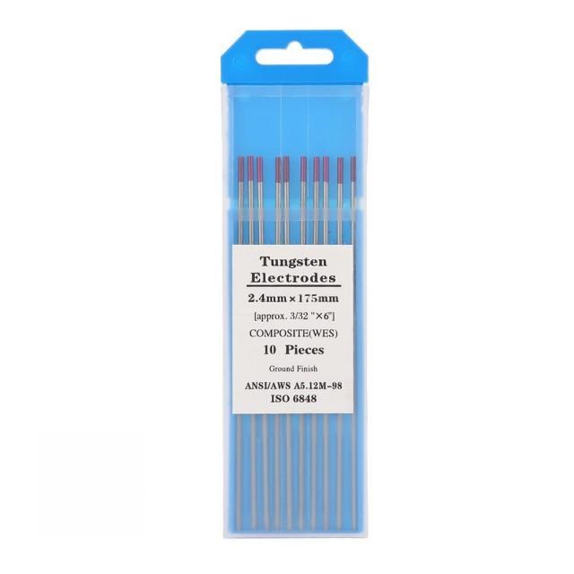 10 pcs Tig Welding Composite Tungsten Electrodes 2.4 * 175mm