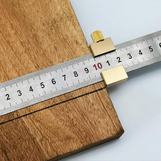 300mm Woodworking Angle Scriber Steel Ruler Positioning Bloc
