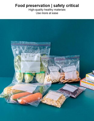 Resealable Fresh-keeping Bag Self-sealing Clear Plastic Bag