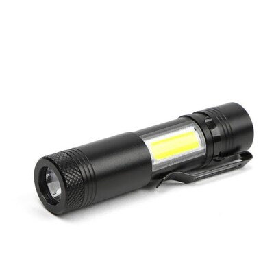 2018 New Outdoor Portable Aluminum Alloy COB Mini LED Flashl