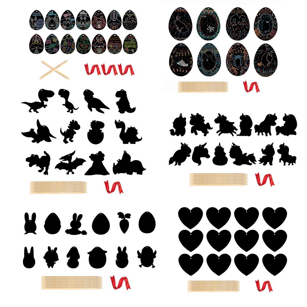Easter Scratch Painting Set DIY Arts And Crafts Tool Scratch