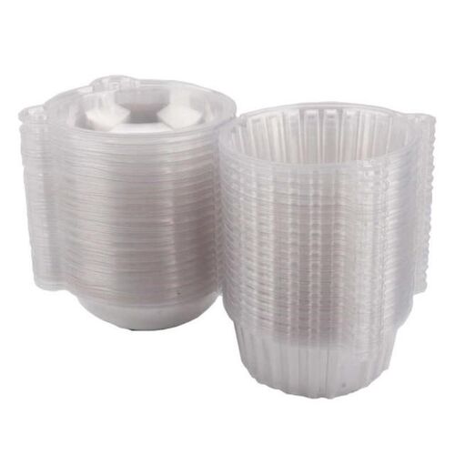 100PCS/Lot Disposable Transparent Plastic Box Single Cupcake