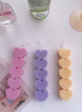 3D Heart Shape Silicone Mold for Plaster Candle Making Bakin