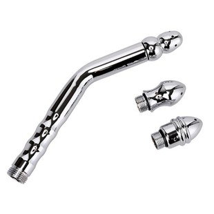Elbow 3-head Enema Cleaning Flusher Long Tube Aluminum Alloy