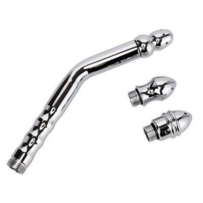 Elbow 3-head Enema Cleaning Flusher Long Tube Aluminum Alloy