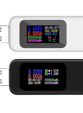 Color Screen LCD USB Current Voltage Tester Digital DC Voltm