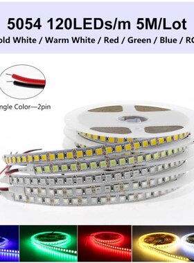 DC 12V 24V 5054 Neon LED Lights Strip 5M 120LEDs/M Waterproo