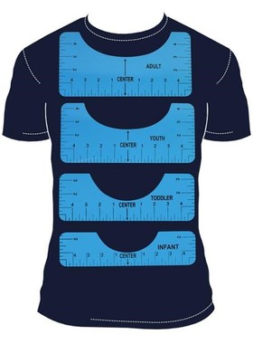 4pcs T-shirt Alignment Ruler 适用于 Guiding T-shirt Design D