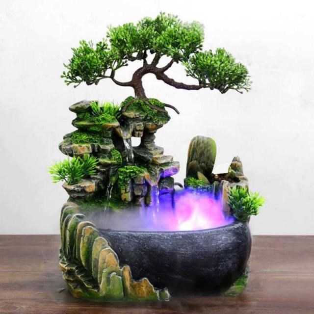 Atomizing Desktop Fountain Waterfall Humidifier for Office H