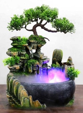 Atomizing Desktop Fountain Waterfall Humidifier for Office H