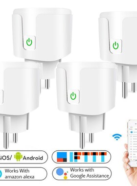 16A WIFI Wireless Remote Socket EU Plug Voice Control Smart