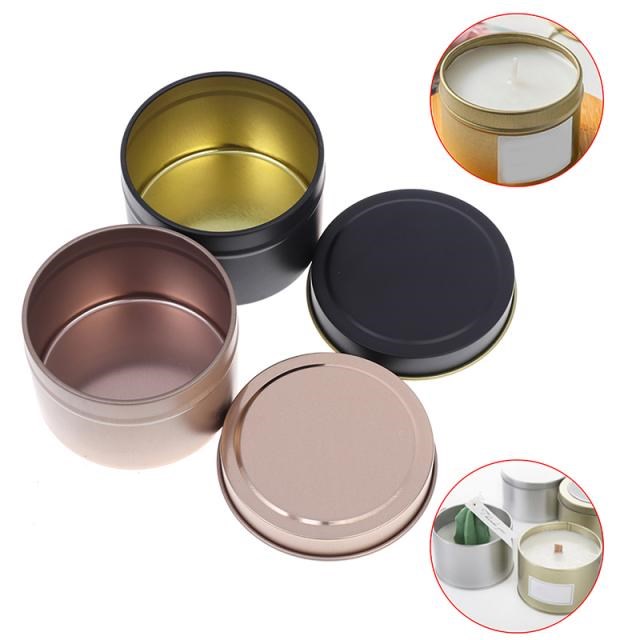 DIY Round Metal Jars Aluminum Tins With Lids Travel Balm Cos