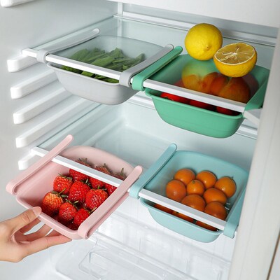 1PC Fridge Organizer Drawer Basket Refrigerator Pull-out Dra