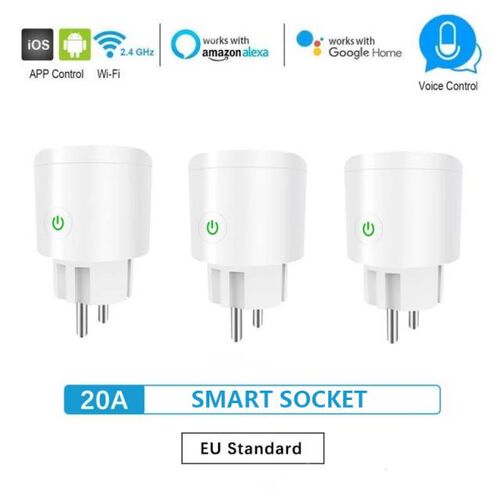 20A EU Wifi Smart Plug WIFI+Bluetooth-compatible Dual Module