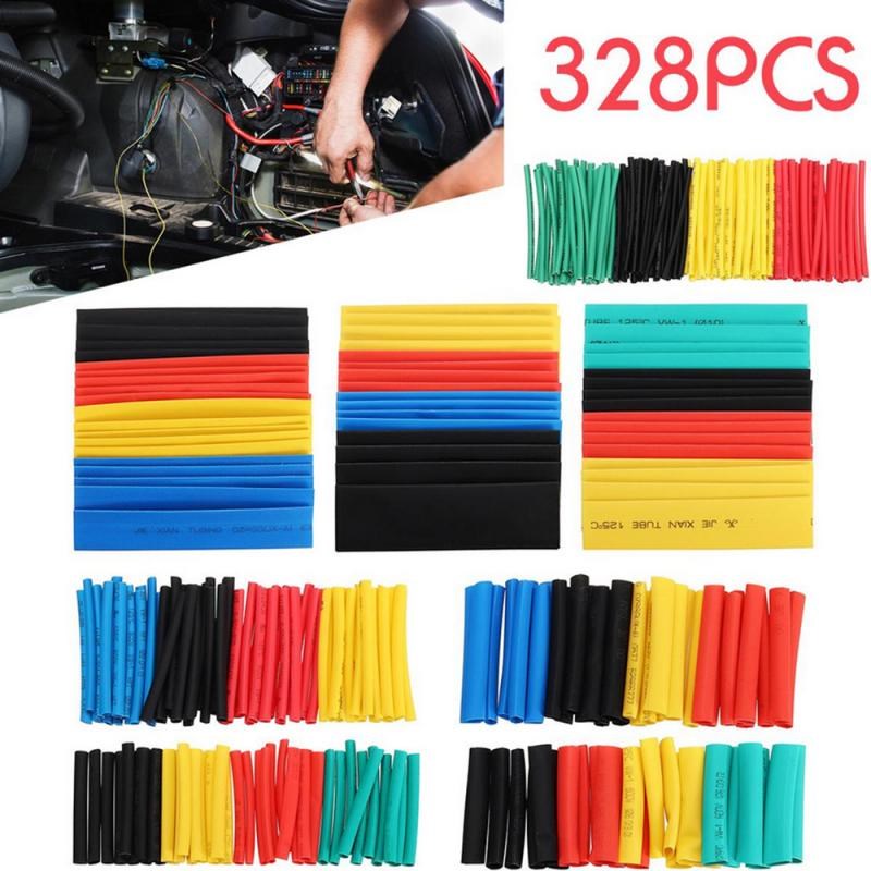 328pcs/Set Heat Shrink Tube Kit Insulation Sleeving Polyolef