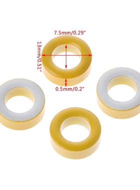 50 Pcs/Set T50-26 Iron Power Core Toroidal Ferrite Rings 7.5
