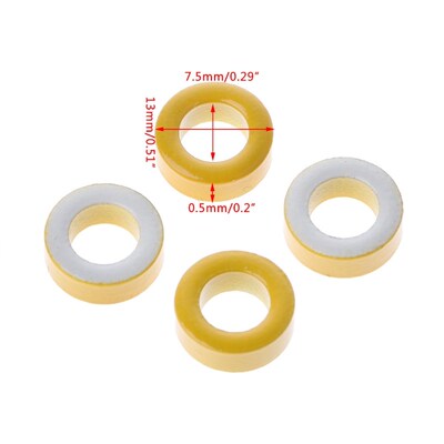 50 Pcs/Set T50-26 Iron Power Core Toroidal Ferrite Rings 7.5