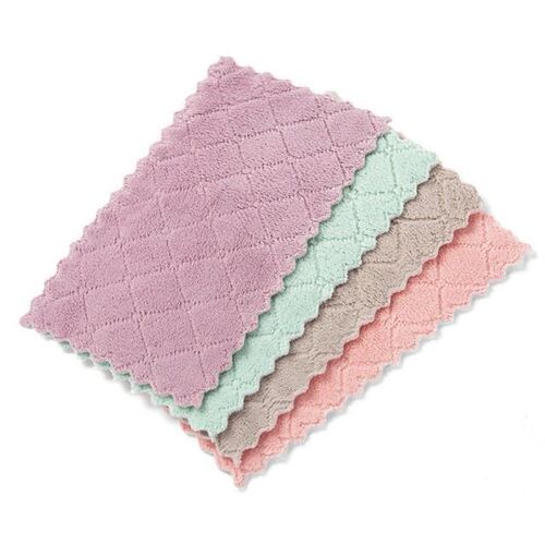 Super Absorbent Microfiber Dish Cloth Non-stick High-efficie