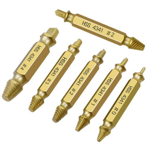 6pcs Damaged Screw Extractor Drill Bit Set Easily Take Out B
