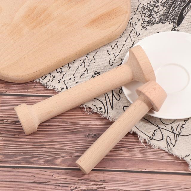 1PC DIY Egg Tart-Tamper Double Side Wooden Pastry Pusher Bak