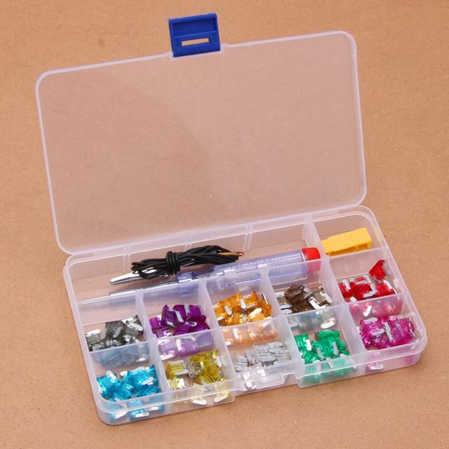 100pcs Micro Auto Car Mini Blade Fuses Assortment Kit with B