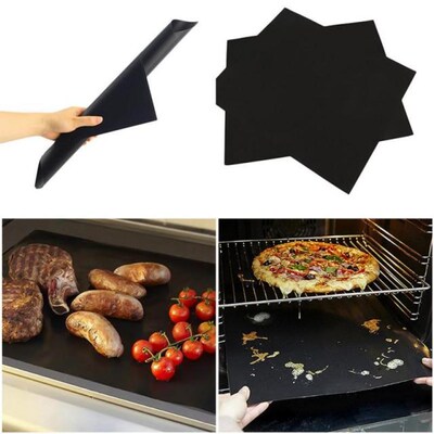 2Pcs Heat Resistant Grilling Mat Non-stick Barbecue Sheet Re