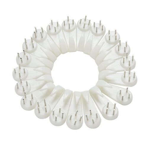 White Plastic Hard Picture Frame Wall Hooks Mirror Gadgets H