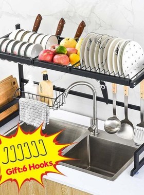 65cm/85cm 2 Tier Stainless Steel Kitchen Shelf Organizer Ove