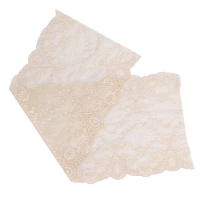 Champagne Lace Trim Elastic Fabric Multifunctional Wide Lace