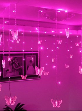 3.5m Butterfly LED STRING Strip Festival Holiday Icicle Curt
