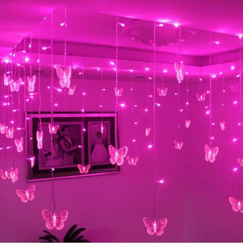 3.5m Butterfly LED STRING Strip Festival Holiday Icicle Curt