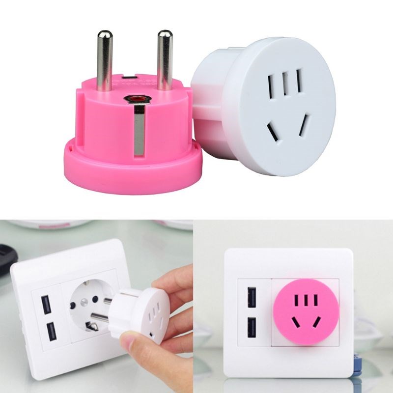 1PC EU Plug Travel Wall AC Power Plug Converter Wall Charger