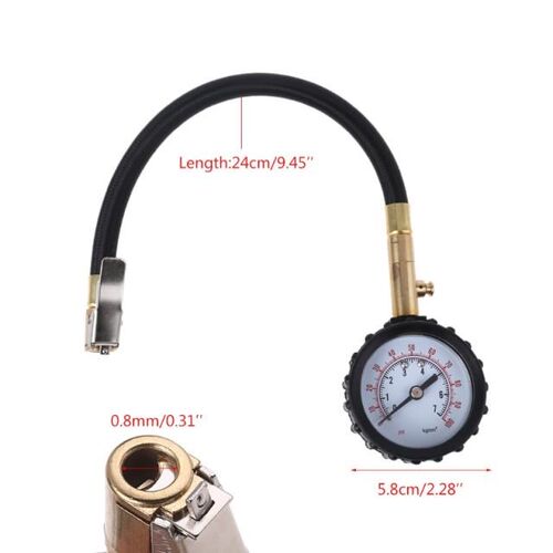 Tire Deflator 0-100psi - Glows in Dark, Bonus Valve Caps, V