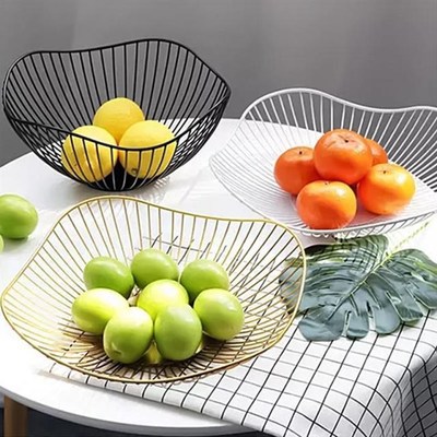 Fruit Vegetable Storage Bowls Metal Storage Basket Kitchen E