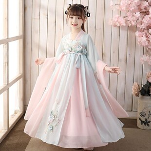 2021 Ancient Hanfu Girls Oriental Chinese Costume Kids Tradi