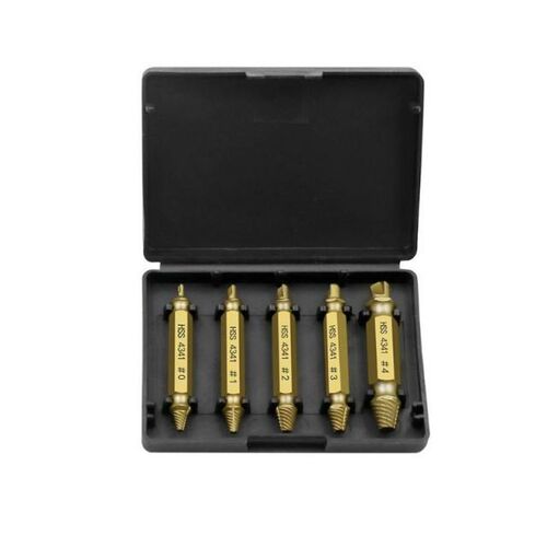 5pcs Double Side Drill Out Damaged Screw Extractor Broken Bo