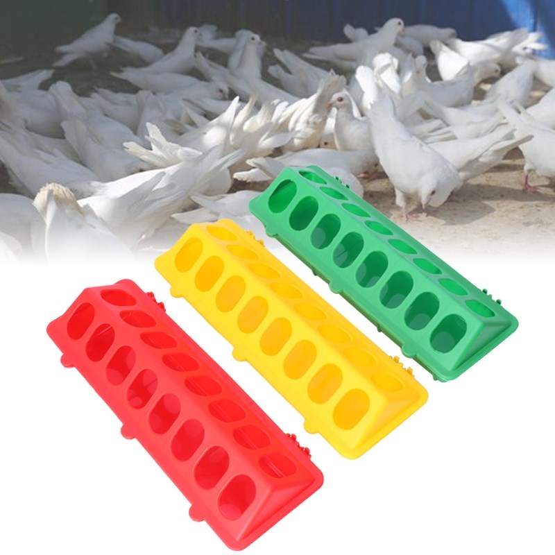 Plastic Flip-Top Bird Poultry Trough Feeding Chicken Animal