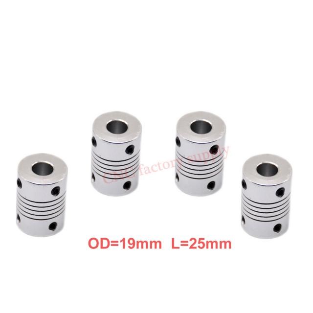 Hot 4pcs/lot D19L25 5x8mm CNC Motor Jaw Shaft Coupler Flexib - 实物图